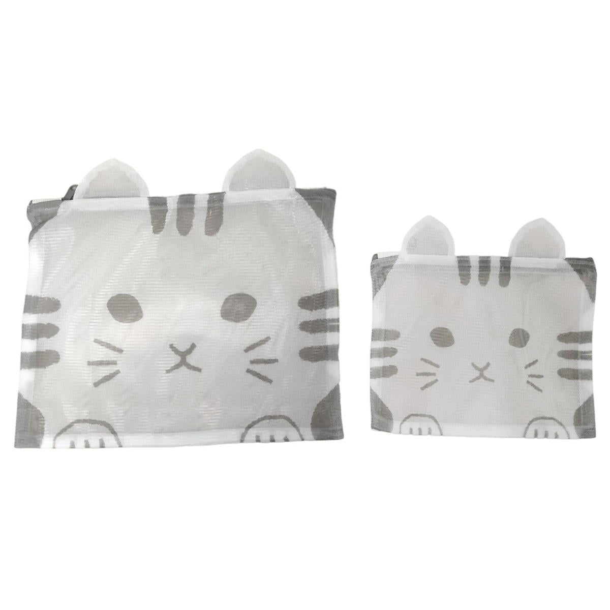 【OUTLET】耳付ランドリーネットS SS2枚ネコ柄 360853