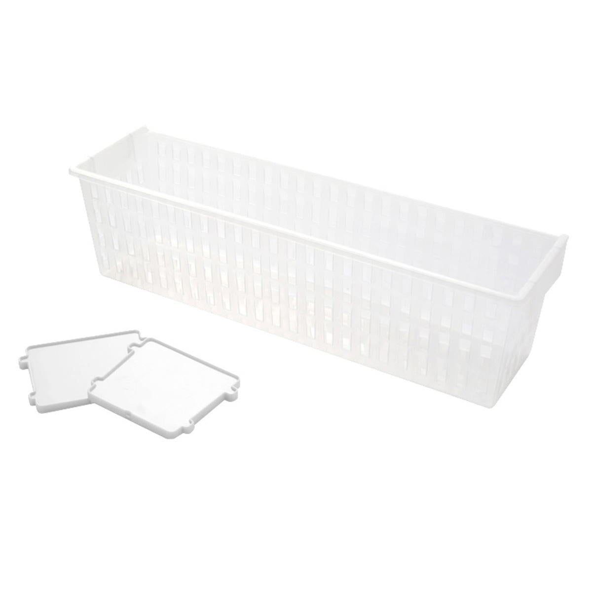 ロングバスケットスリム・仕切り2枚付ホワイト 361425