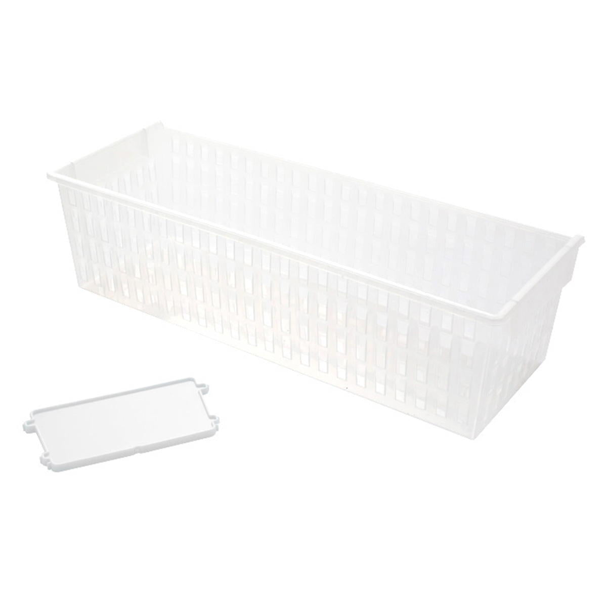 ロングバスケットワイド・仕切り1枚付ホワイト 361426