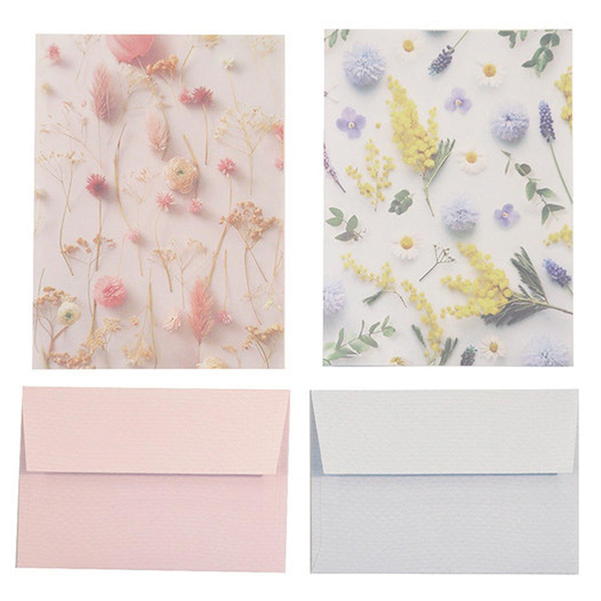 ミニレターセット 4セット ペールフラワー 361730
