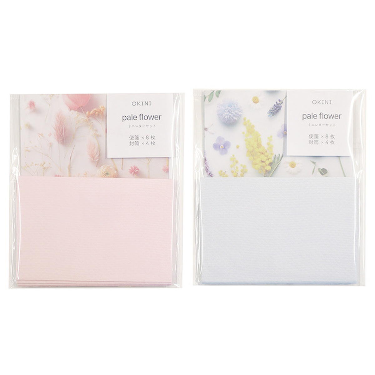 ミニレターセット 4セット ペールフラワー 361730