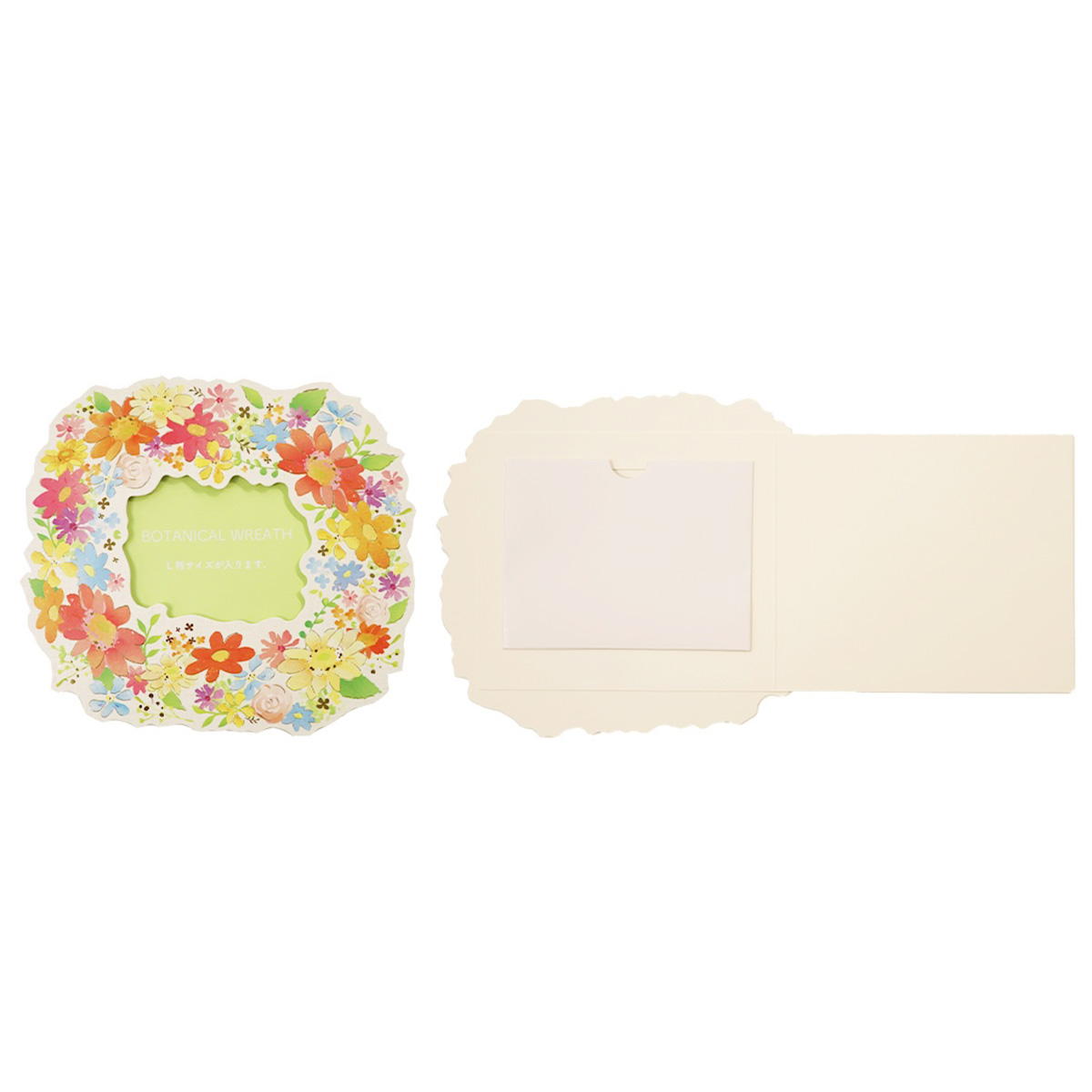 【在庫限り】色紙 箔押し ボタニカルリース 361733