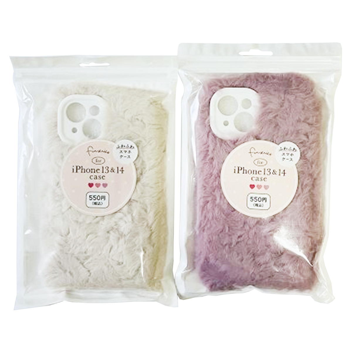【在庫限り】スマホケース iPhoneケース iPhone13&14用スマホケース ファー 362394