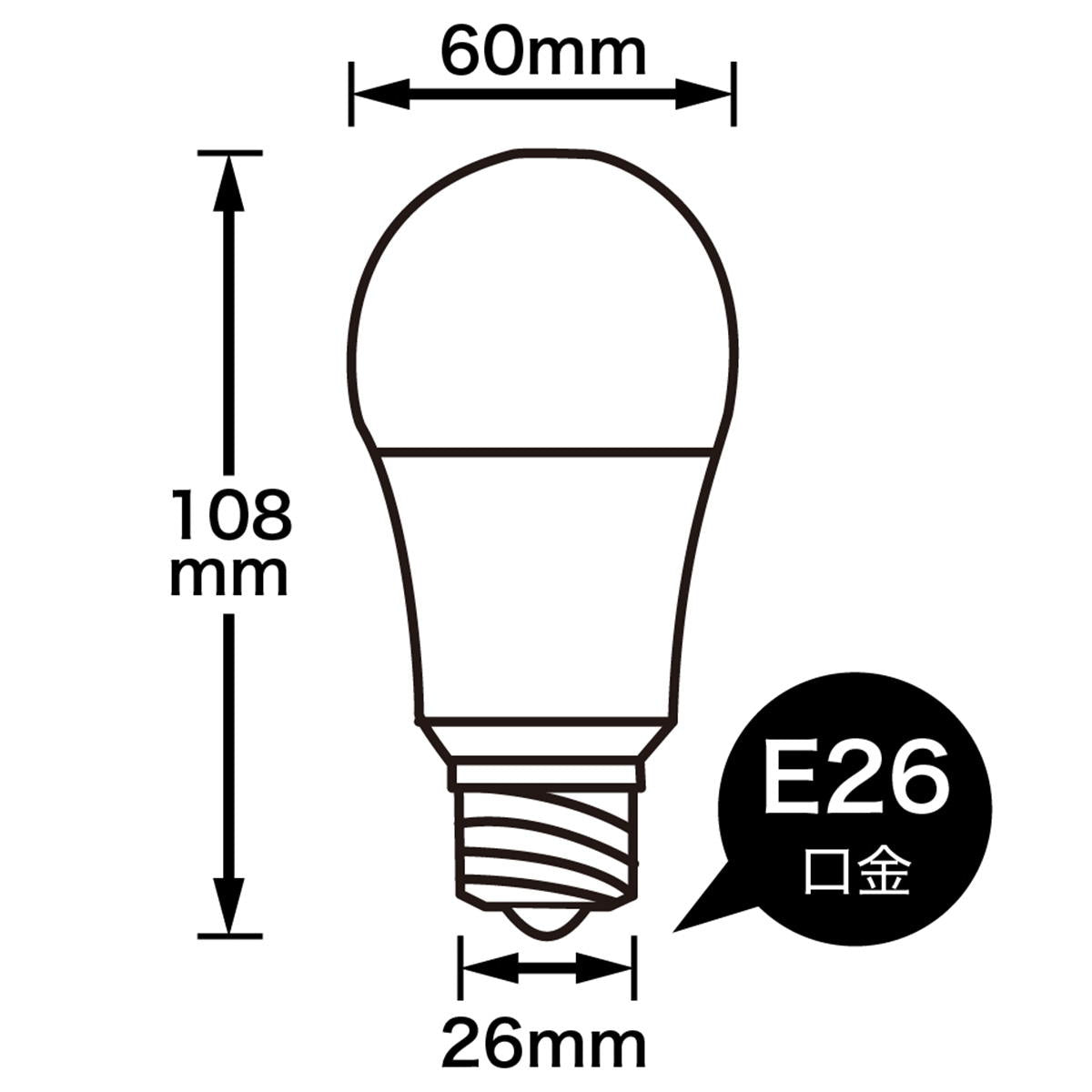 一般電球形LED40W電球色 362400