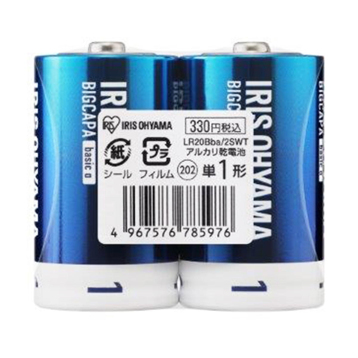 アルカリ電池 アルカリ乾電池 単1形2本 362404