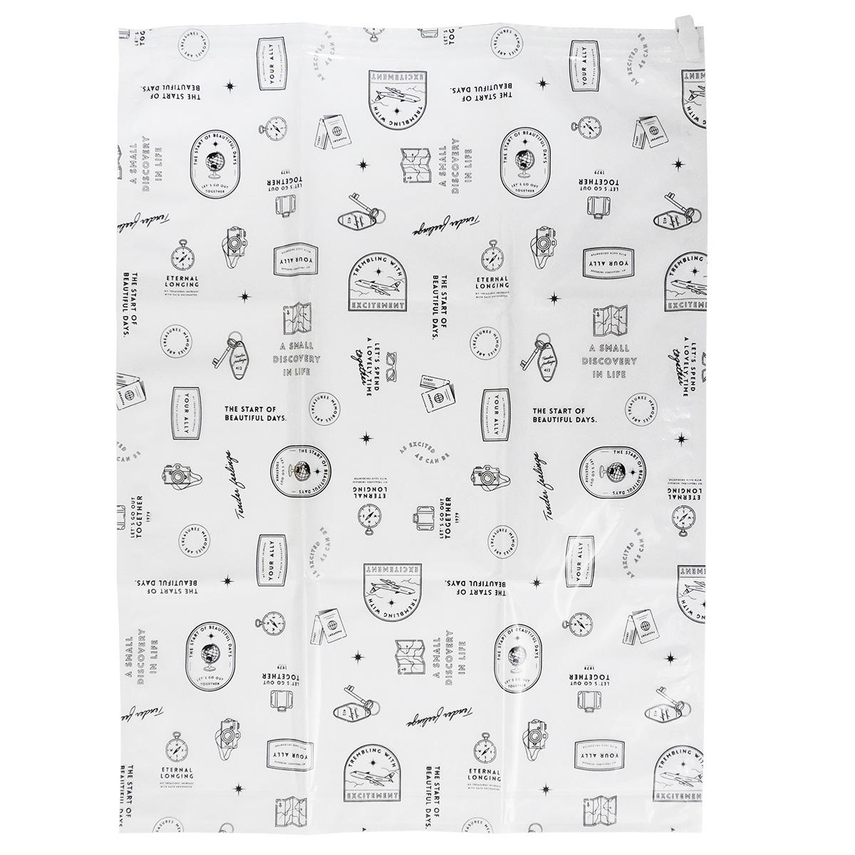 トラベル用圧縮袋 LL シンプルロゴ柄 363093