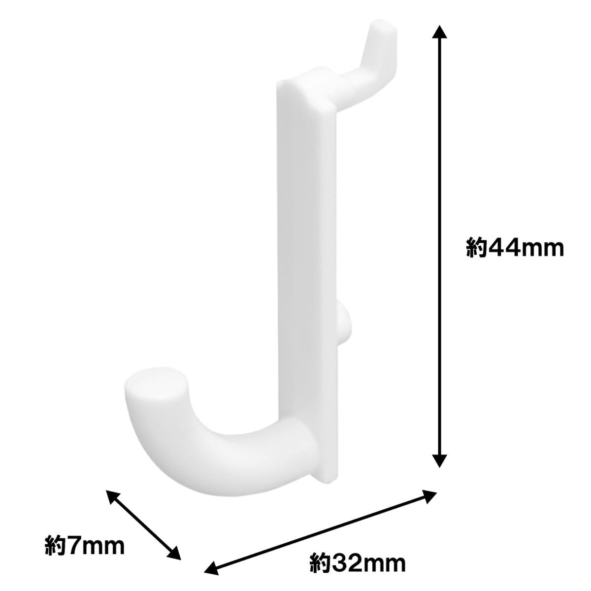 有孔ボードフック J型 W 363129
