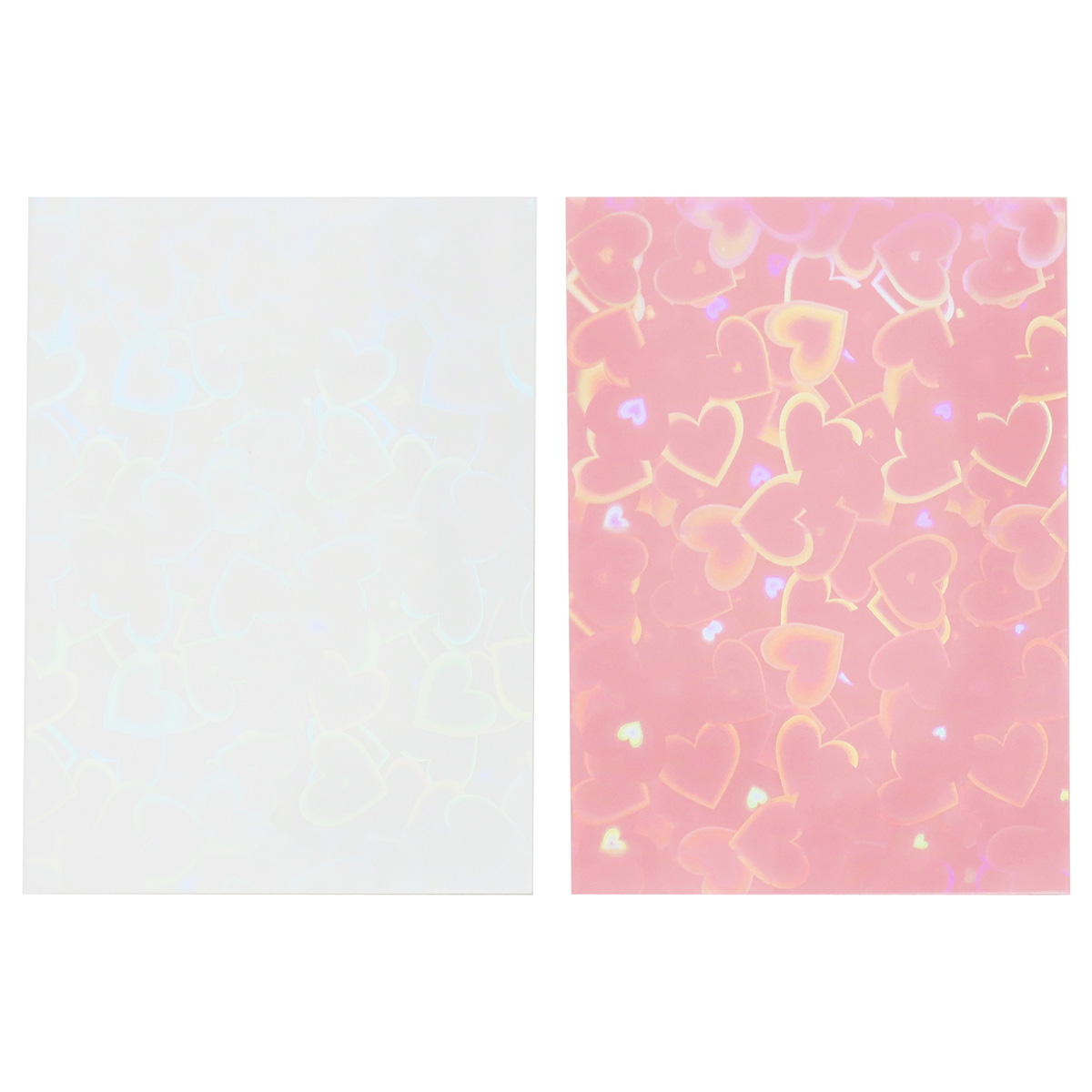 ホログラムフォトスリーブハート柄トレカ用WH・PK 363243