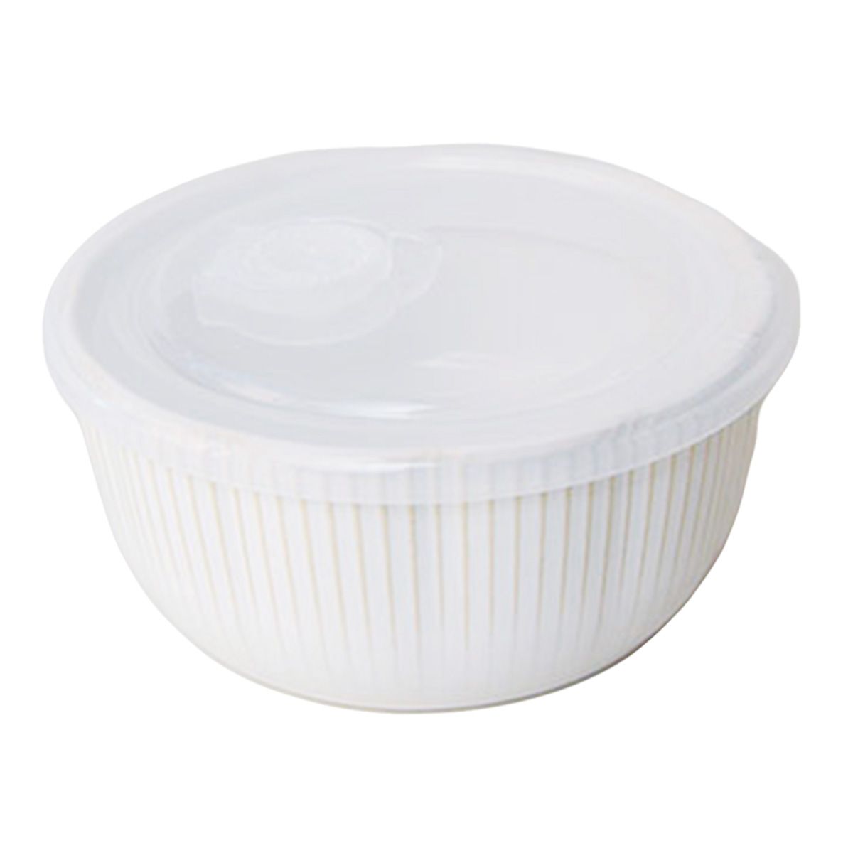 【在庫限り】食品保存容器 窯変はな十草 フードコンテナL 白 約500ml 363843