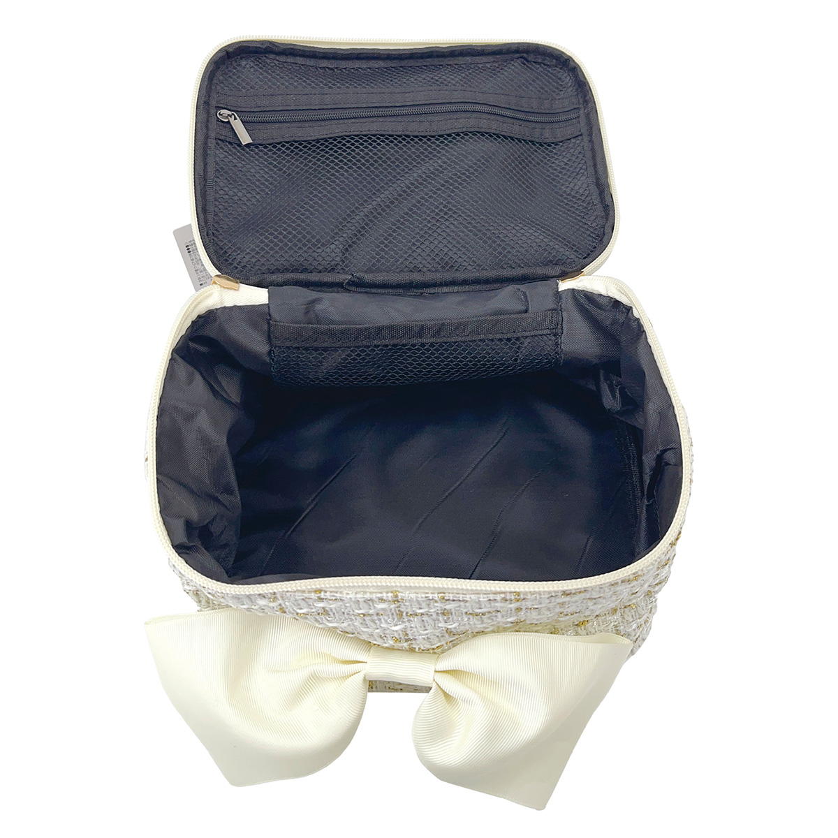 【OUTLET】ツイードバニティポーチ ホワイト 364112