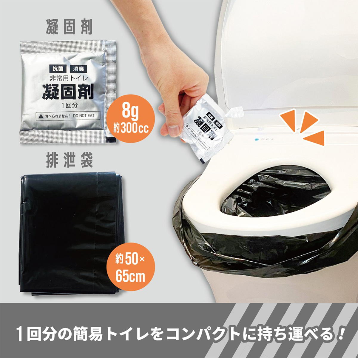 コンパクト簡易トイレ 364272