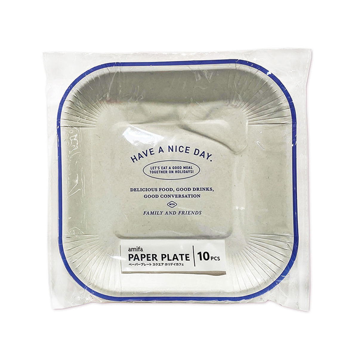 ペーパープレート 10P スクエア ホリデイカフェ 364321