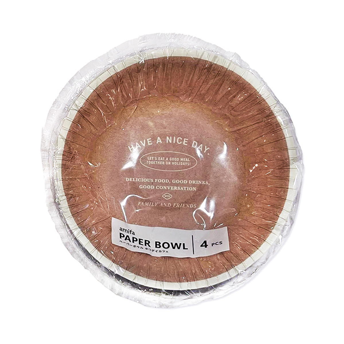 【OUTLET】ペーパーボウル 4P ホリデイカフェ 364325