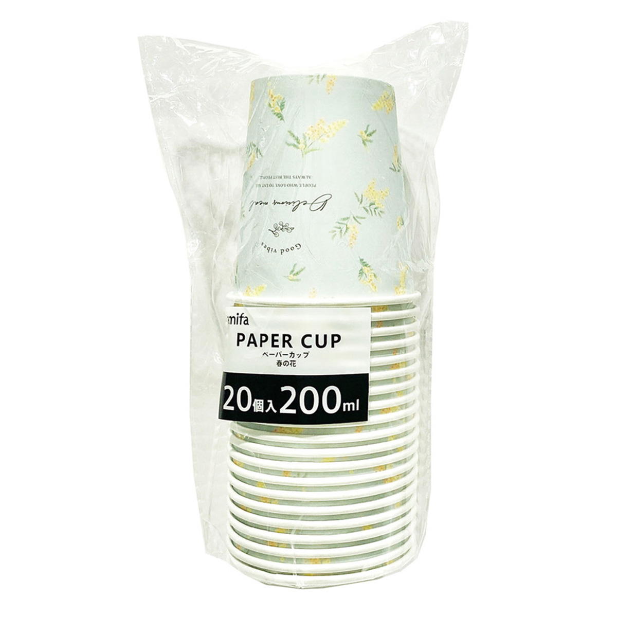 【OUTLET】ペーパーカップ 200ml 20P 春の花 364334