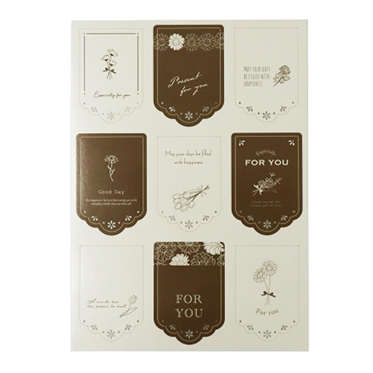 【OUTLET】ギフトシール 9片 レースフラワー 364366