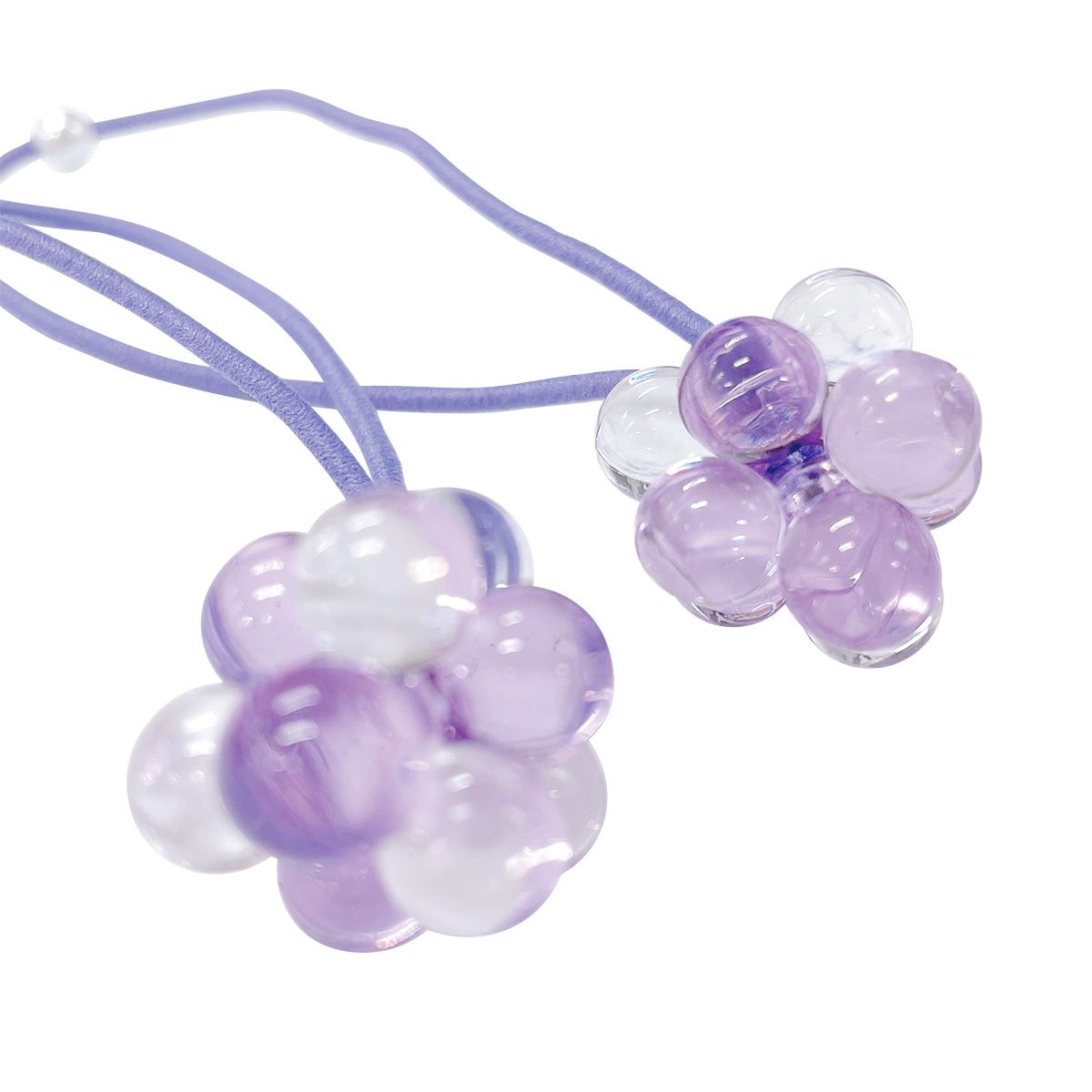 ヘアゴム キッズ用 髪ゴム ヘアポニー つぶつぶ×パール2P 364694