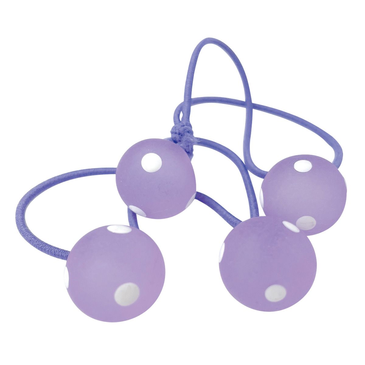 ヘアゴム キッズ用 髪ゴム ヘアポニー 水玉クリアボール2個付 2P 364699