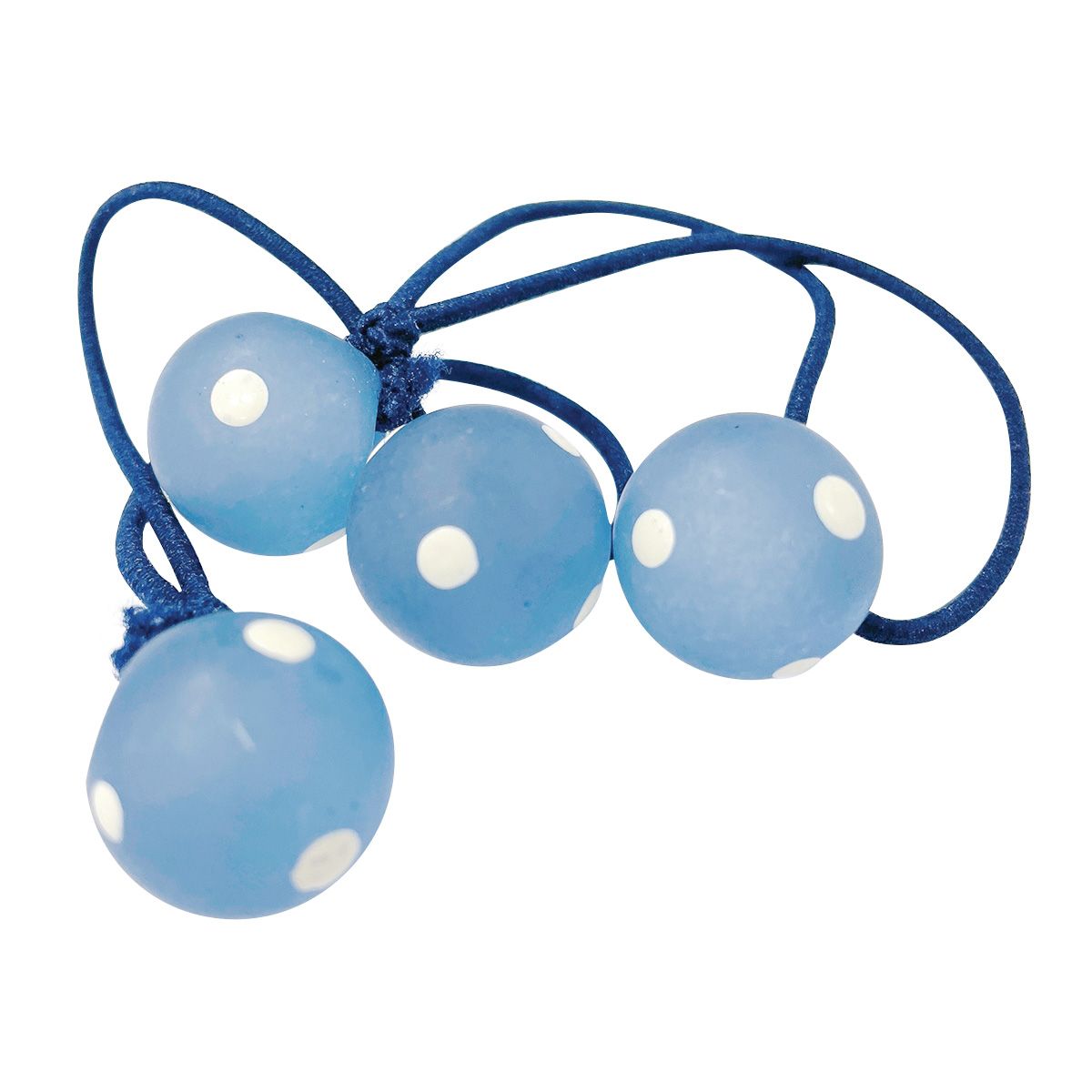 ヘアゴム キッズ用 髪ゴム ヘアポニー 水玉クリアボール2個付 2P 364699