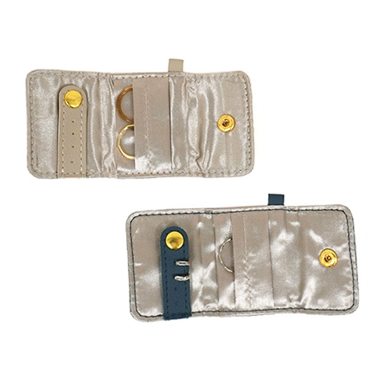 アクセサリーケース ジュエリーボックス フラット グレイッシュカラー 365035