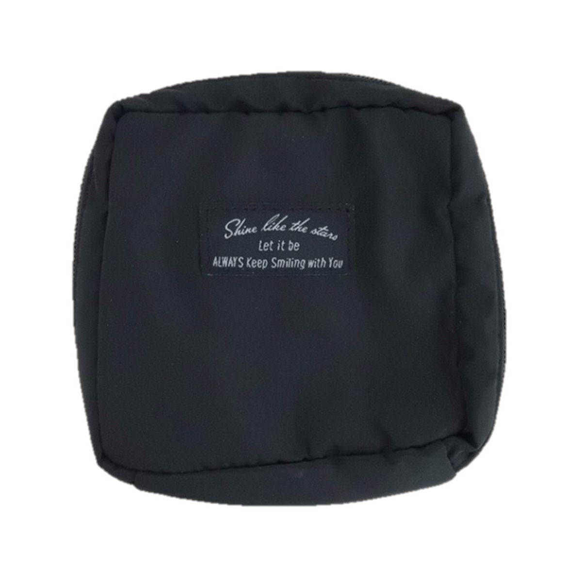 化粧ポーチ メイクポーチ スクエアポーチ S ブラック H12×W12×D5cm 365064