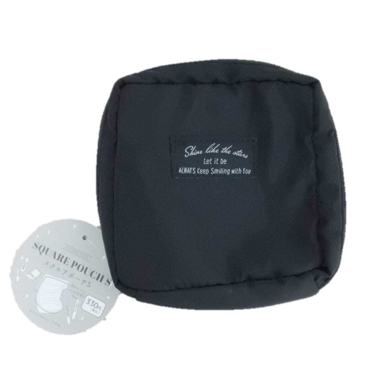 化粧ポーチ メイクポーチ スクエアポーチ S ブラック H12×W12×D5cm  365064