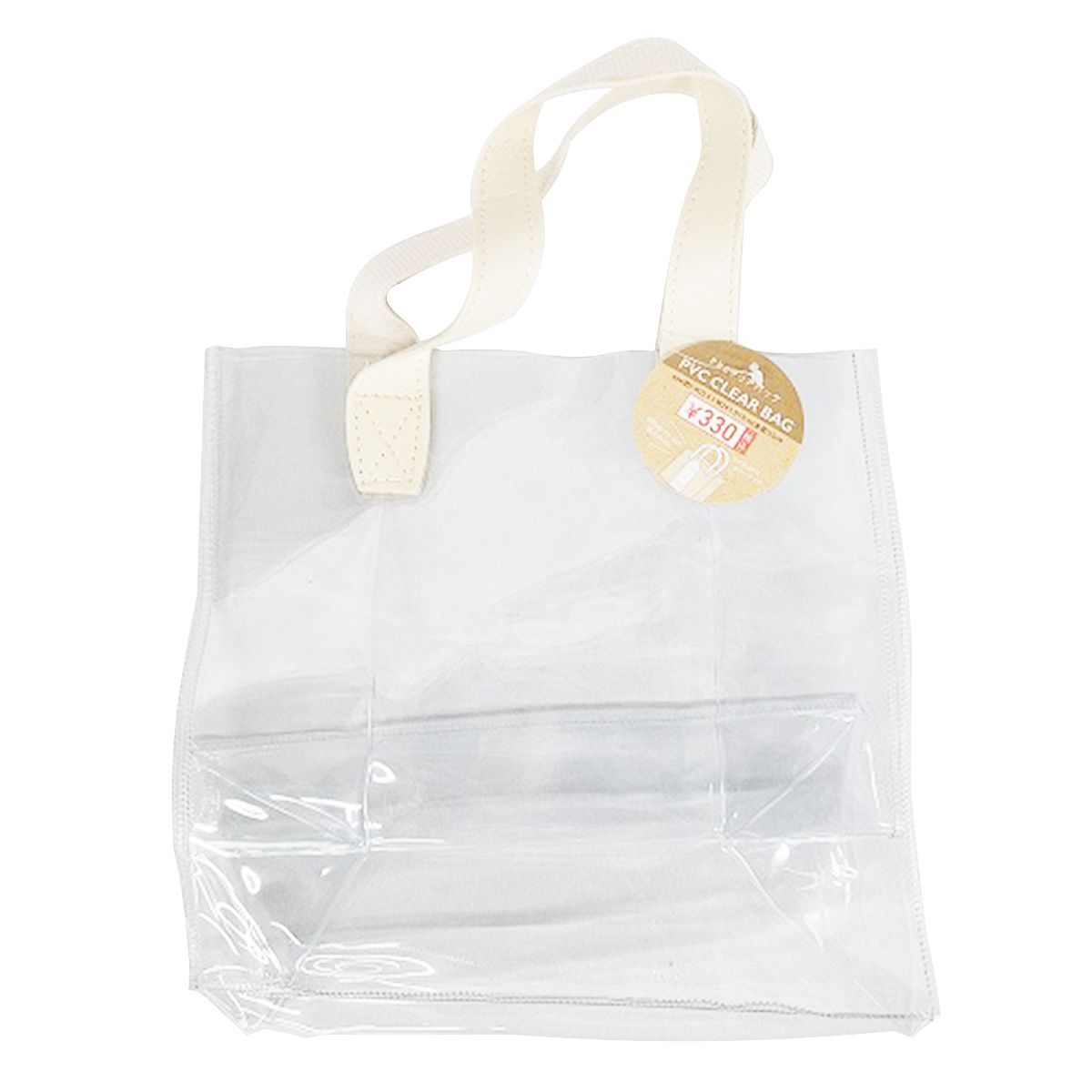 トートバッグ ビーチバッグ PVCクリアバッグ 約H22.5xW24xD13cm 365067