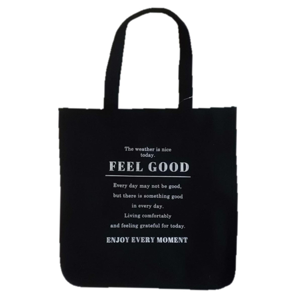 ナチュラルスクエア型バッグ ブラック 365099