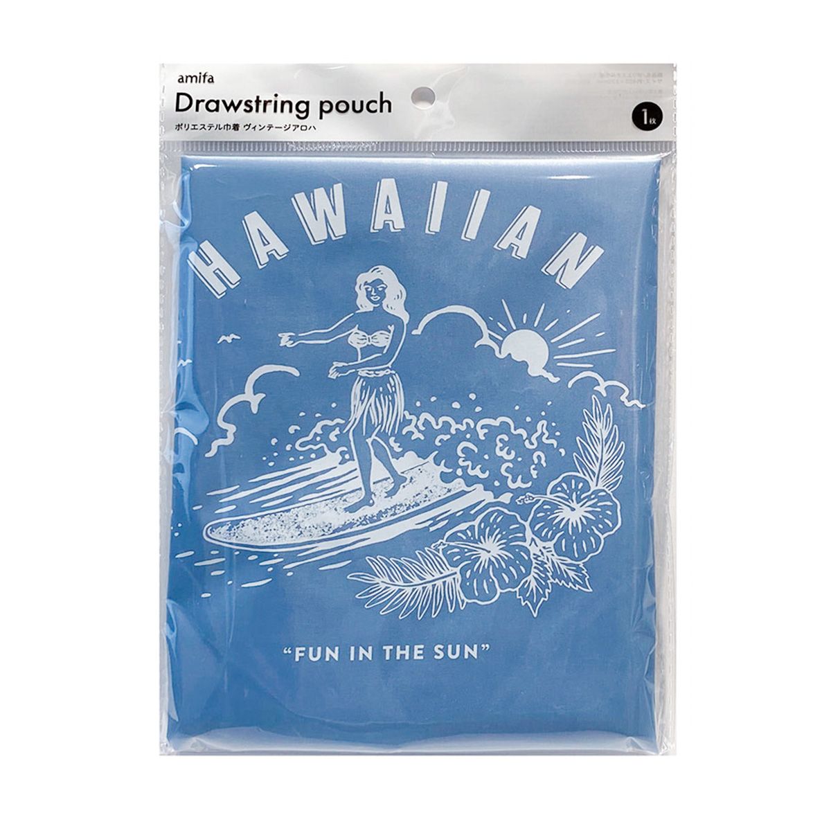 ポリエステル巾着 L ヴィンテージアロハ 365113