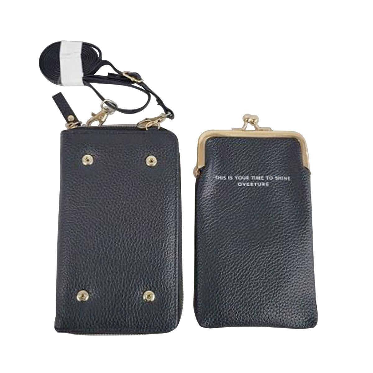 スマホショルダー お財布ポシェット マルチポシェット ブラック 365144