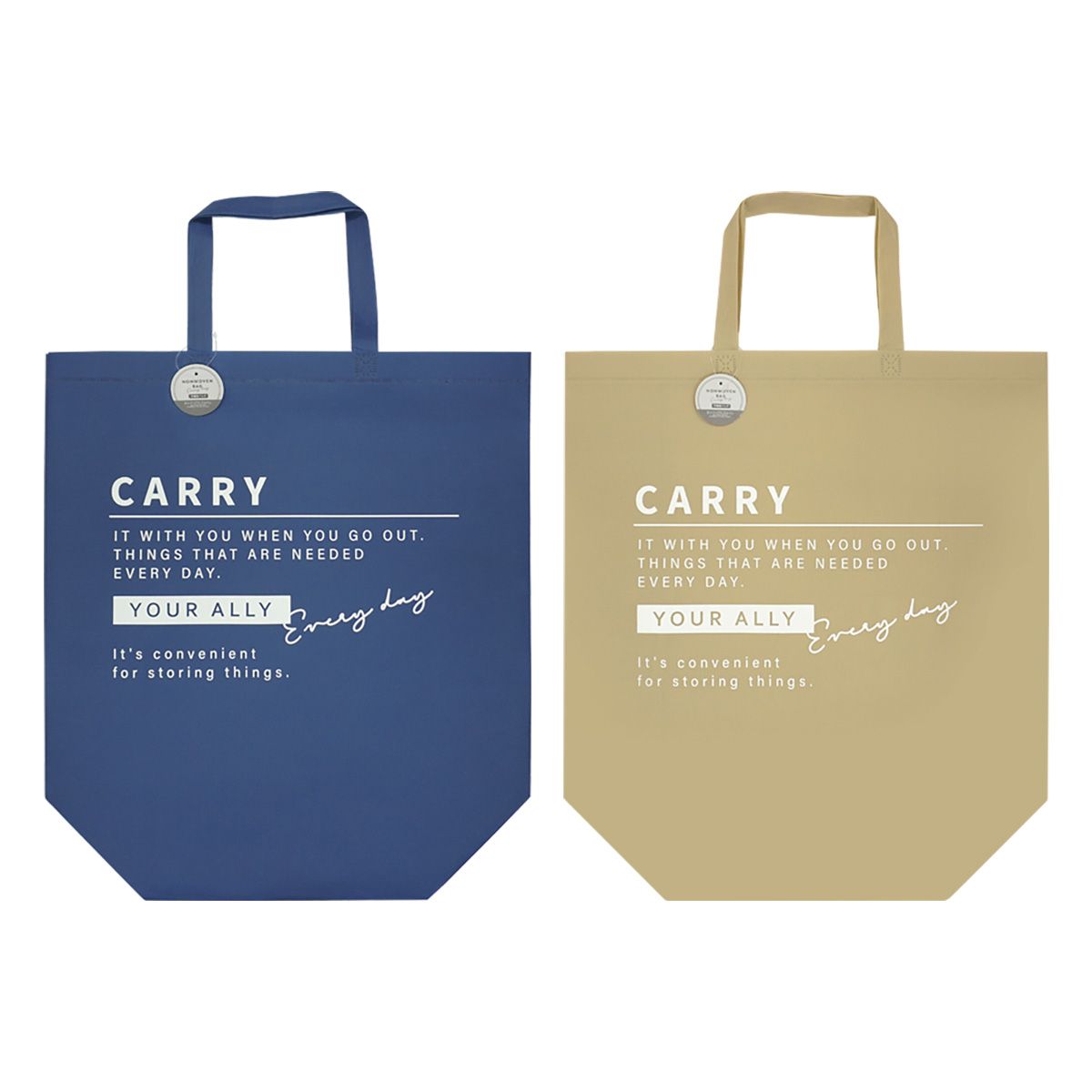 不織布バッグ カジュアルロゴ柄 365148