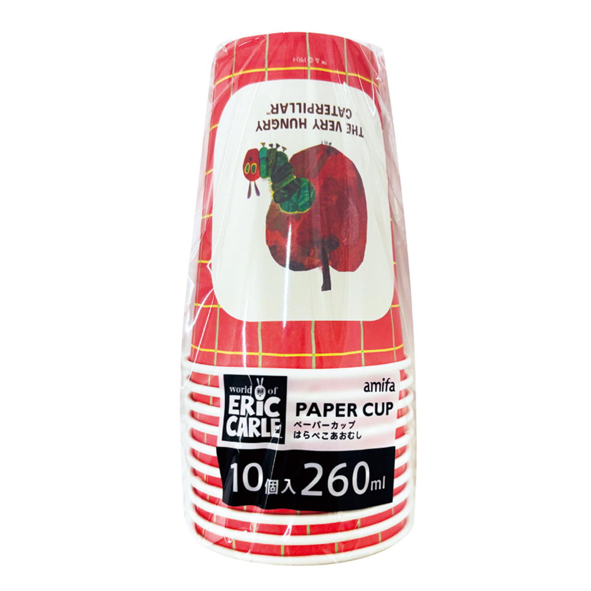 ペーパーカップ 260ml 10P はらぺこあおむし2 365275
