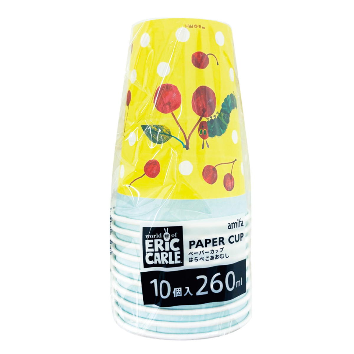 ペーパーカップ 260ml 10P はらぺこあおむし2 365275