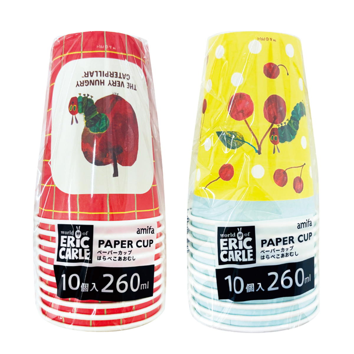 ペーパーカップ 260ml 10P はらぺこあおむし2 365275