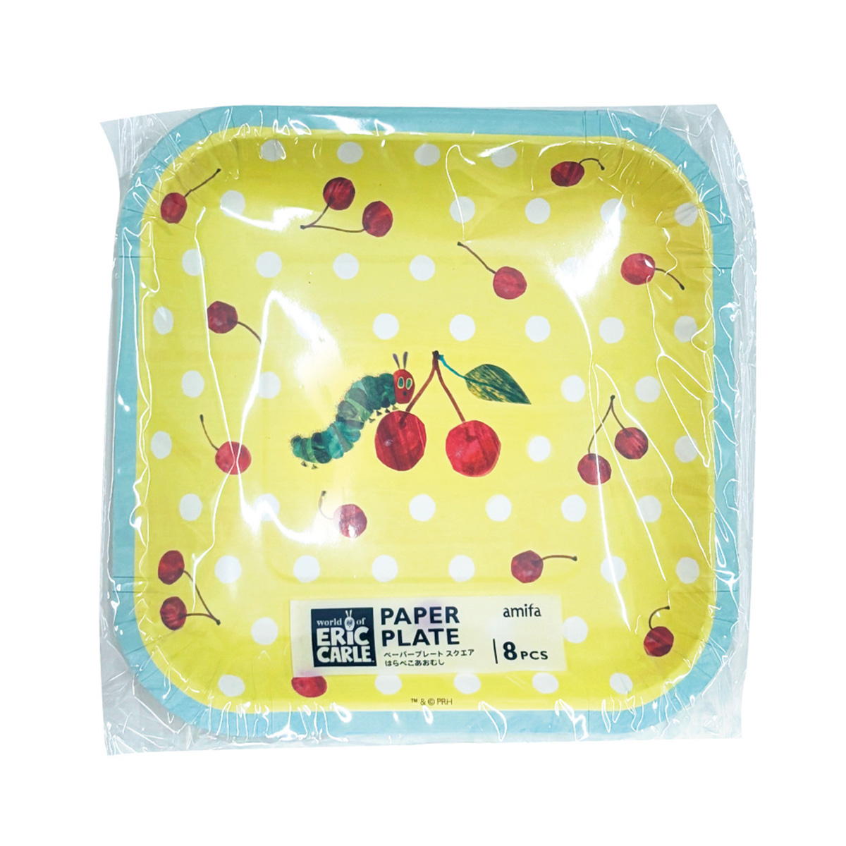 ペーパープレート 8P スクエア はらぺこあおむし2 365276