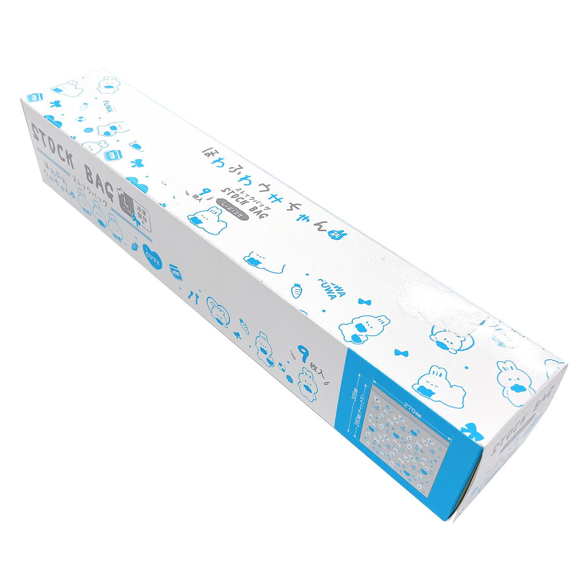 フリーザーバッグ ストックバッグ 食品保存袋 L 9枚入 ウサちゃん 365961