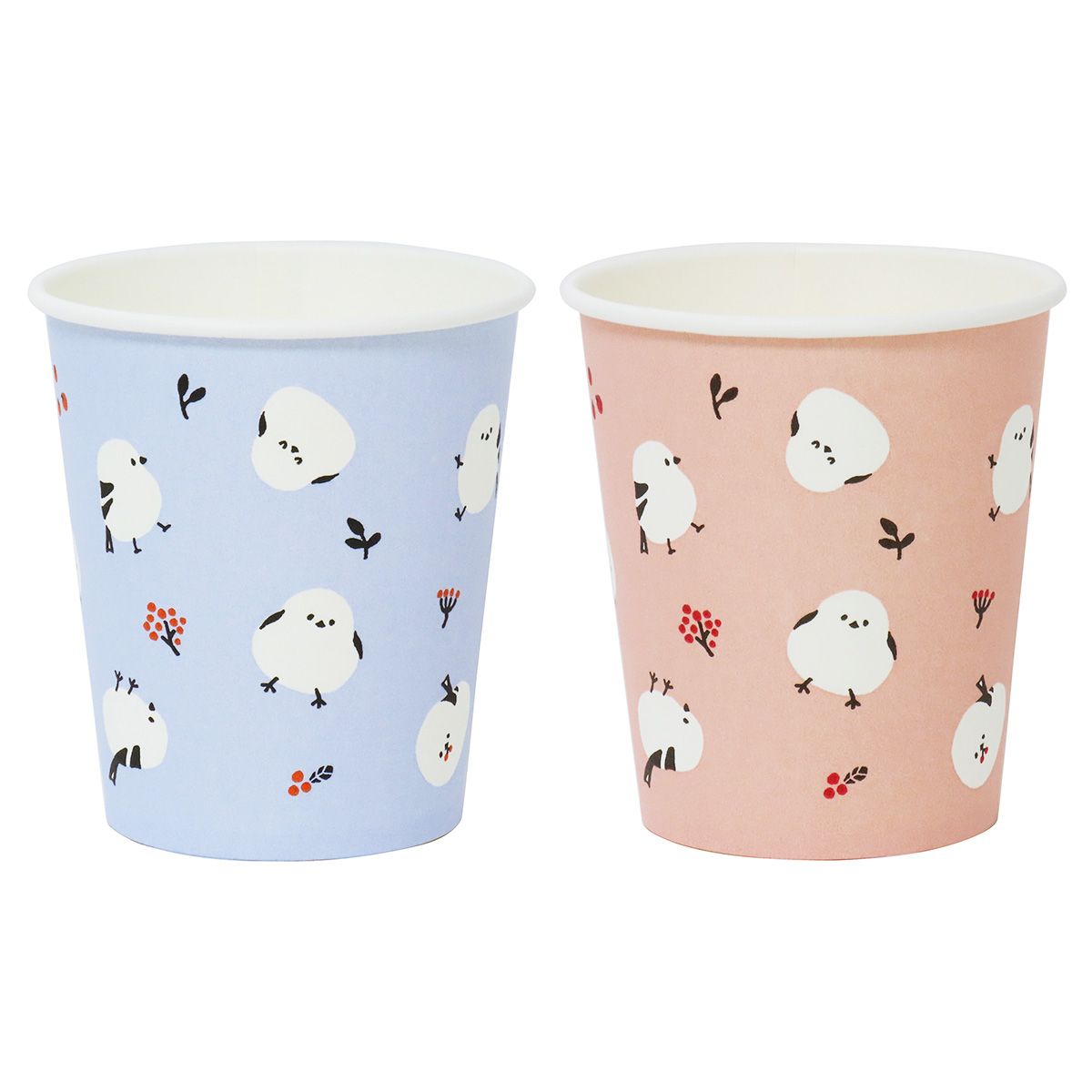 紙コップ ペーパーカップ シマエナガ柄 205ml 20個 366311