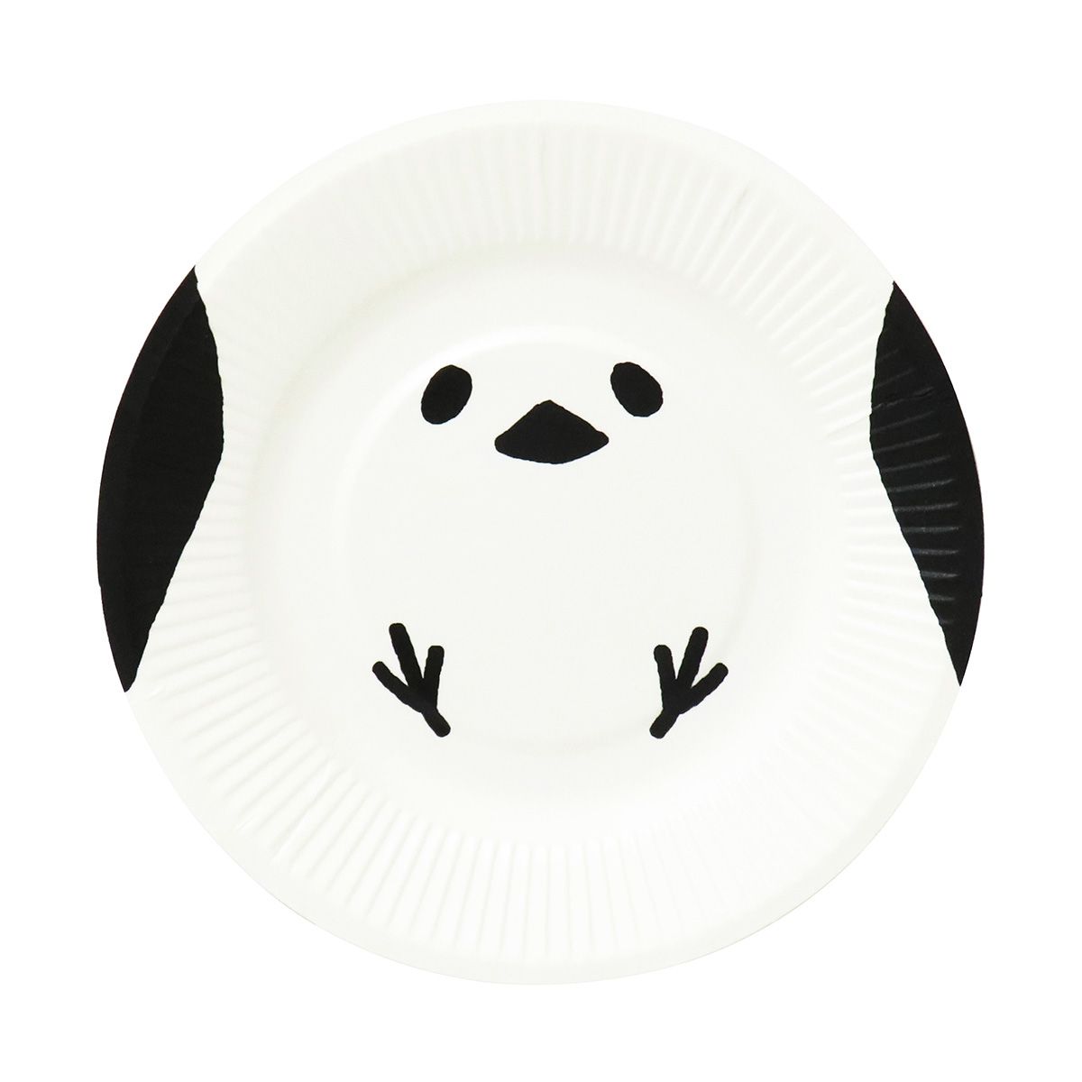 紙皿 ペーパープレート シマエナガ柄 13cm 14枚 366312