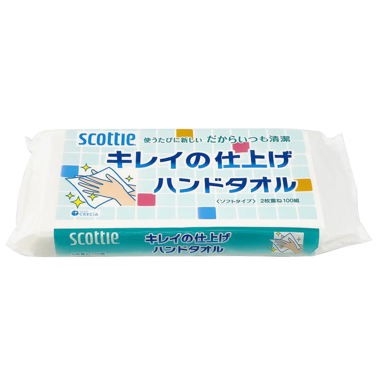 クレシア キレイの仕上げハンドタオル 100組 366332