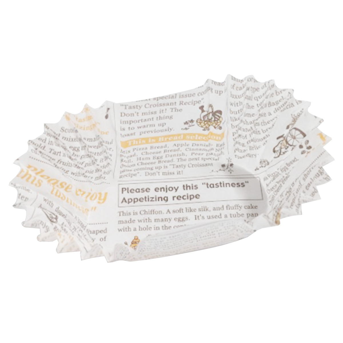 お弁当カップ 英字柄おかずカップ 深形小判 16枚 366386