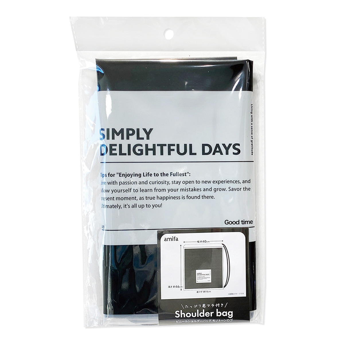 ビニールショルダーバッグ モノトーンロゴ 366633