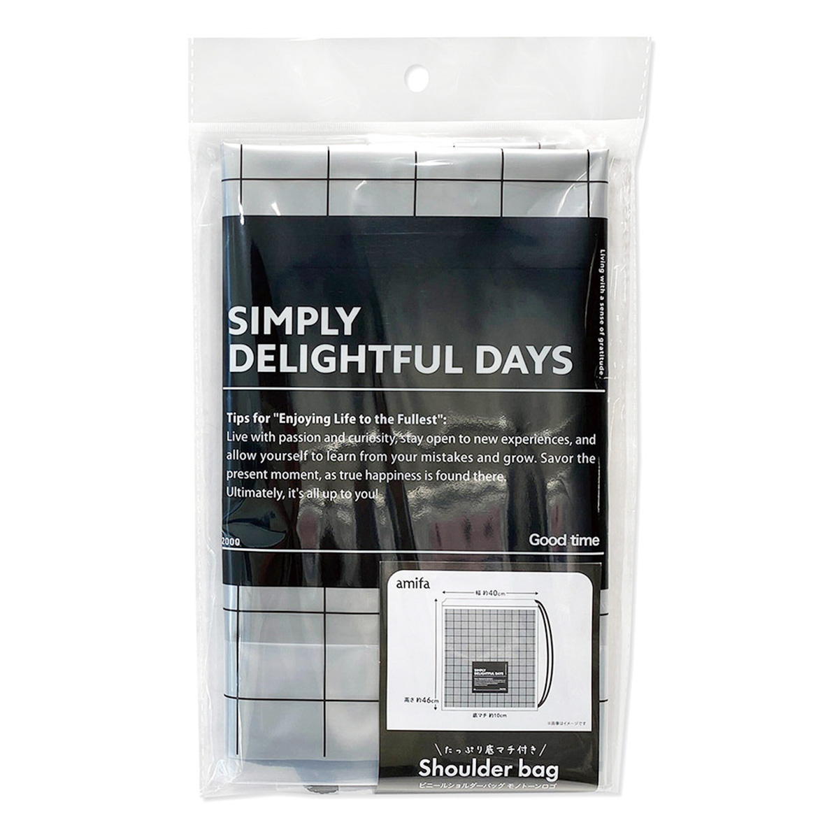 ビニールショルダーバッグ モノトーンロゴ 366633