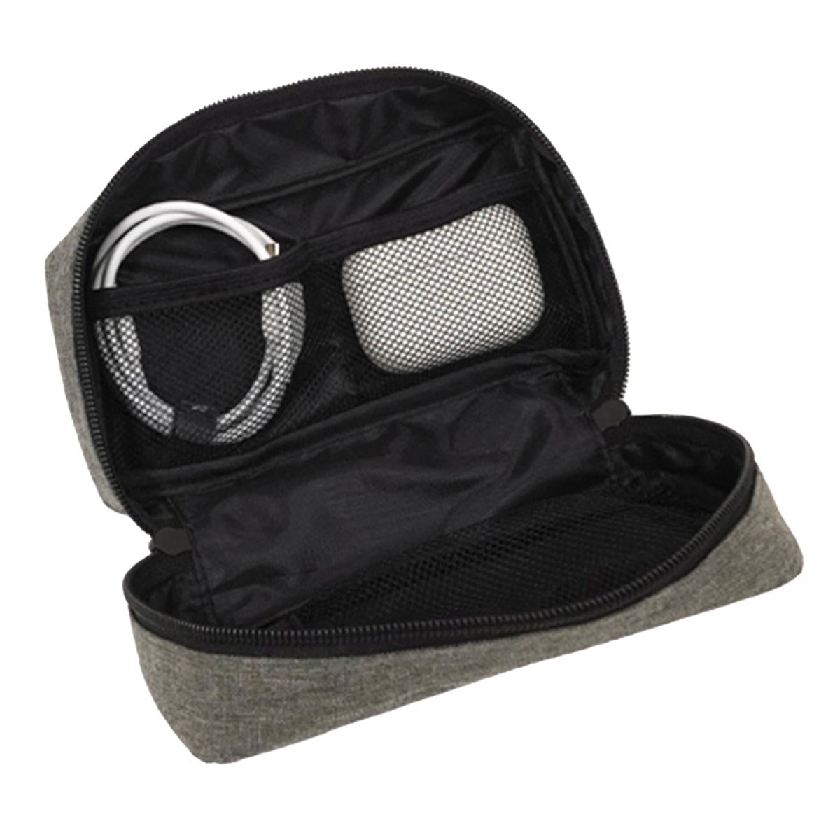 ガジェットポーチ 横長 グレー 366654