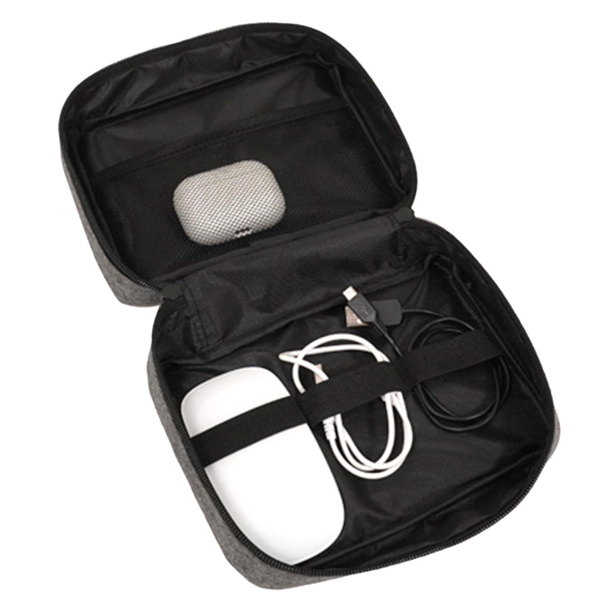 ガジェットポーチ スクエア グレー 366656