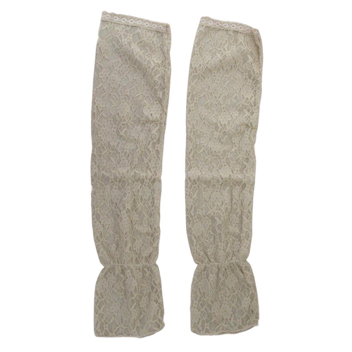 【在庫限り】レースアームカバー ベージュ 約45cm 366876