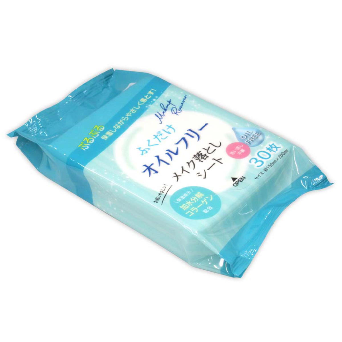 ふくだけメイク落とし オイルフリー 加水分解コラーゲン30枚 366951
