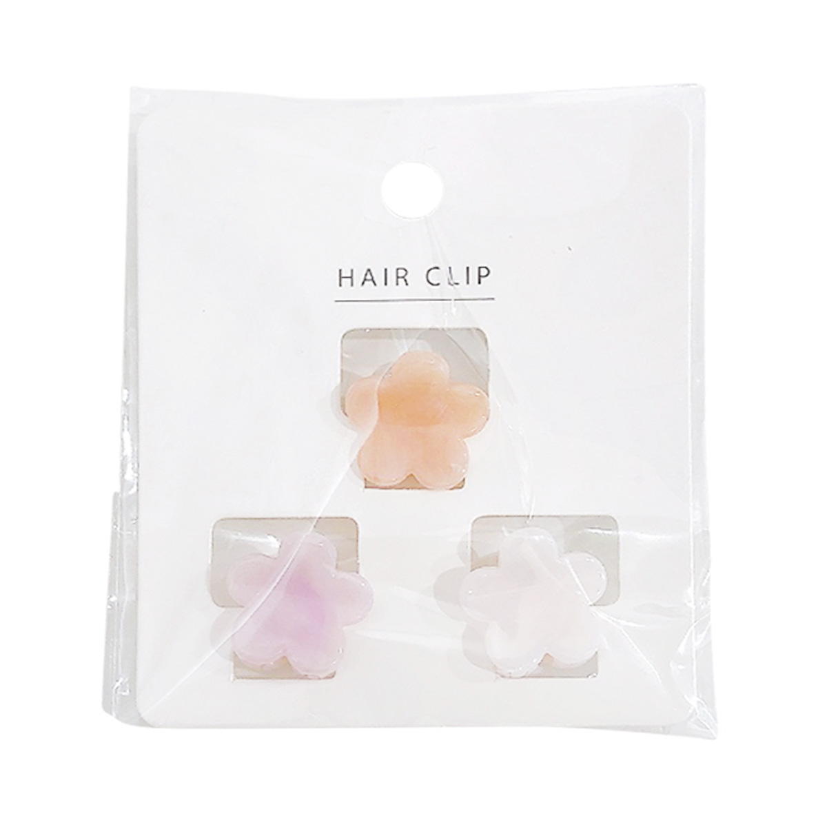 【OUTLET】ヘアクリップ マーブルフラワーミニクリップ3Pシンプル 367200