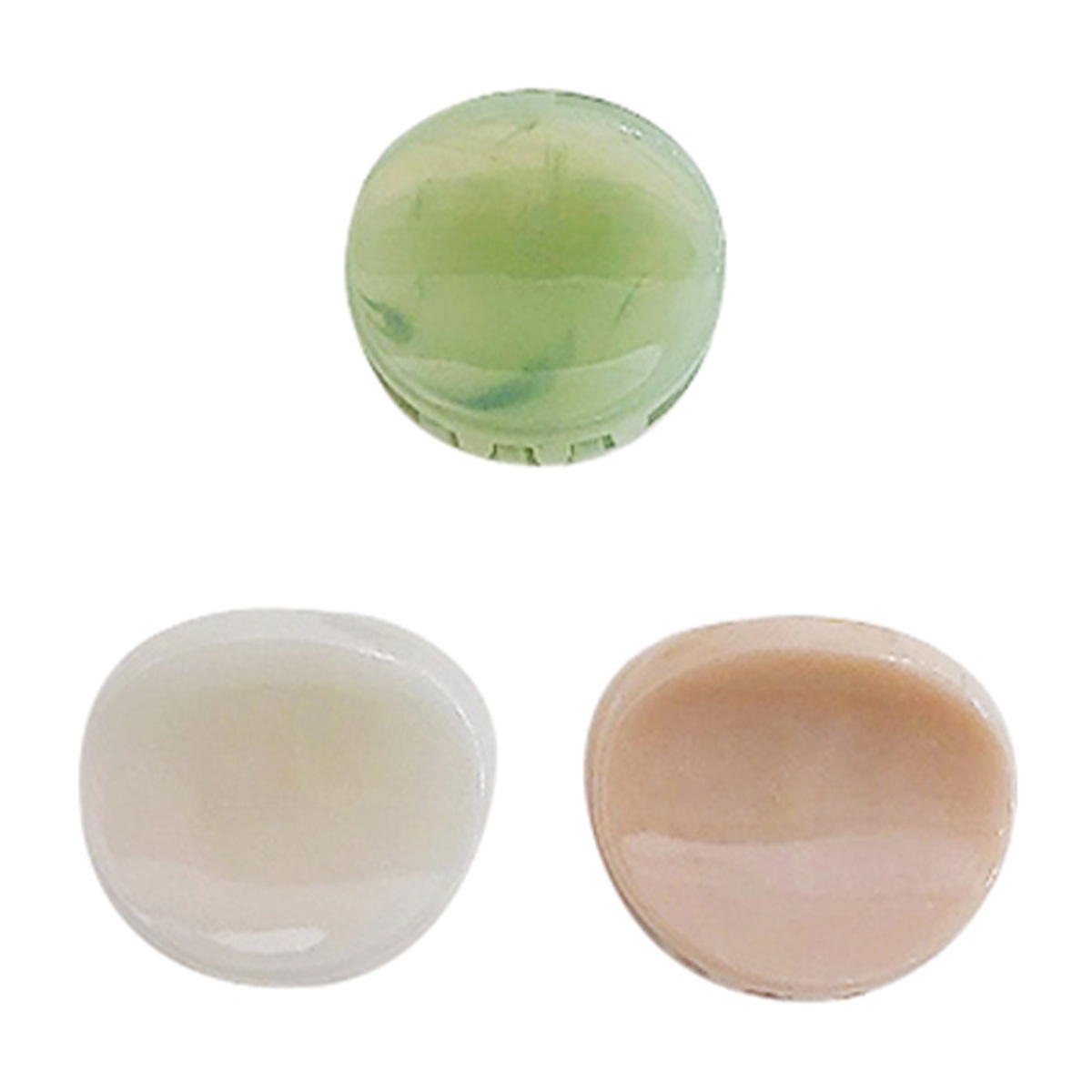 【OUTLET】ヘアクリップ マーブルオーバルミニクリップ3Pシンプル 367201