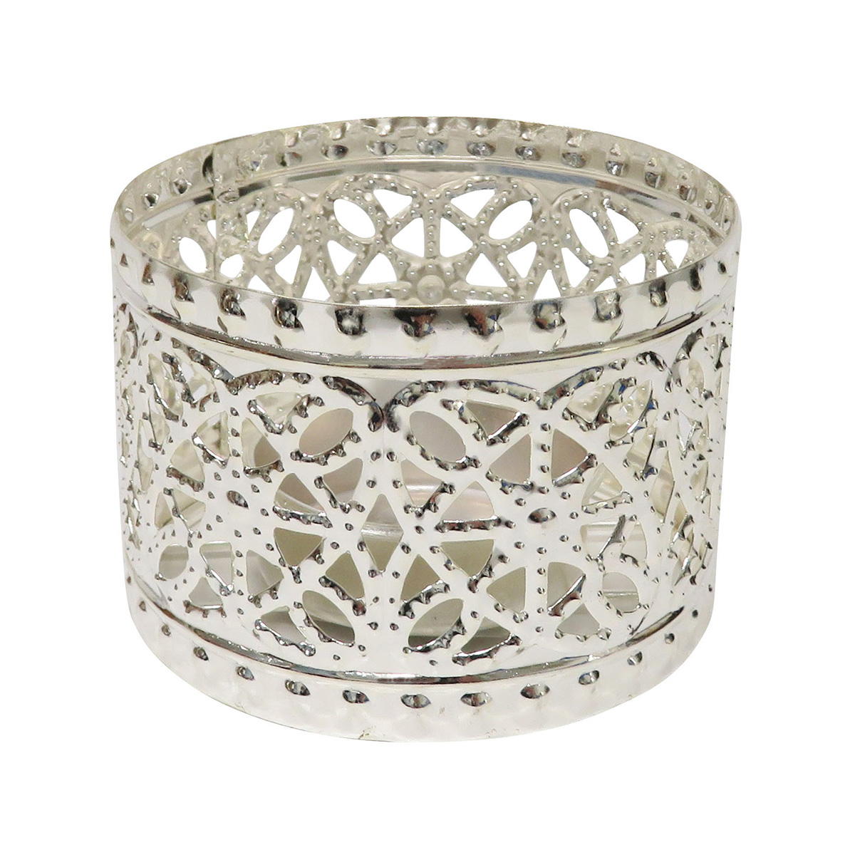【OUTLET】キャンドルホルダー ダマスク模様 シルバー 367304