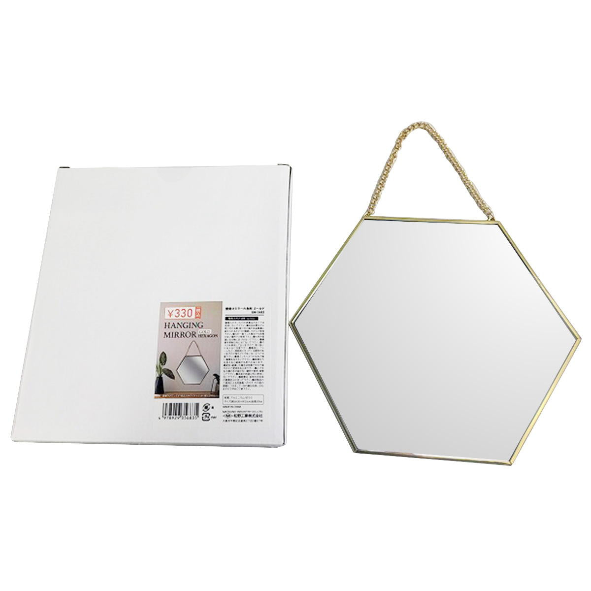 壁掛けミラー六角形GD 367370