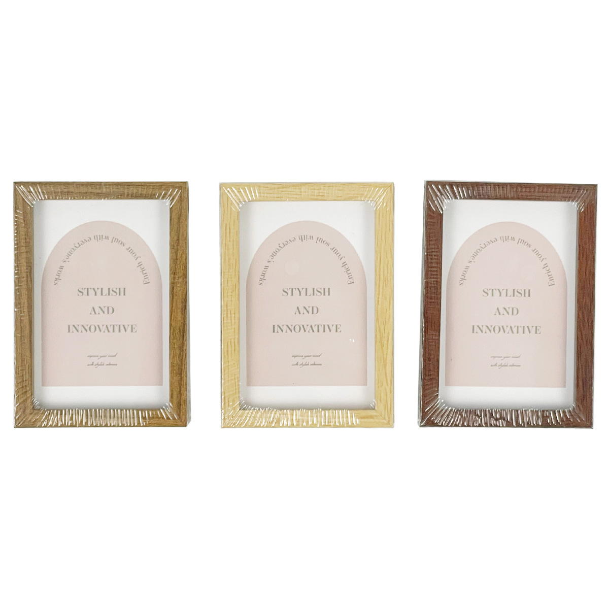 マグネット付きミニフォトフレーム 木目 367392